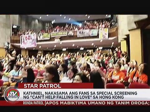 Kathniel, nakasama ang fans sa special screening ng “Can't Help Falling In Love” sa Hong Kong