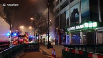 Oxford Street in London partially closed due to shop blaze