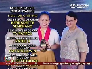 Download Video: ABS-CBN, humakot ng parangal sa 2nd Golden Laurel Awards ng Lyceum of the Philippines University Bat