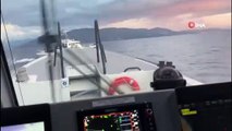 Sahil Güvenlik ekipleri kara sularımıza giren Yunan gemisini böyle kovaladı