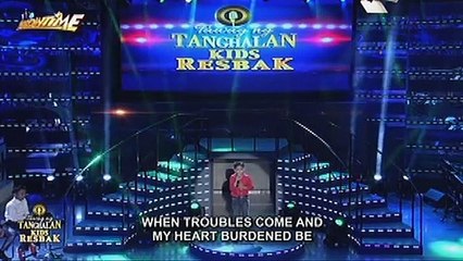 TNT KIDS RESBAK Mindanao contender Rhein Macky Anuengo sings You Raise Me Up