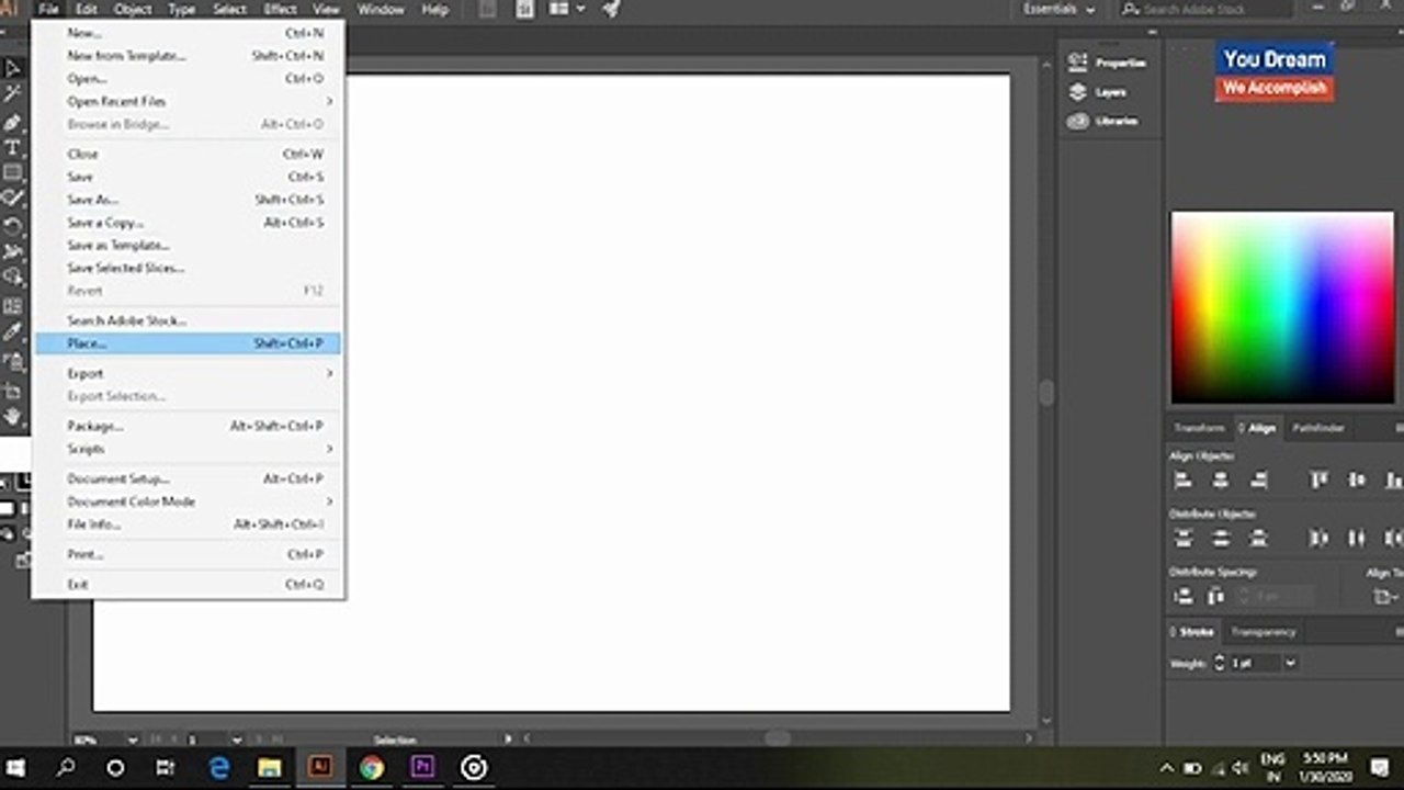 Change Background Color of Artboard in Adobe Illustrator CC