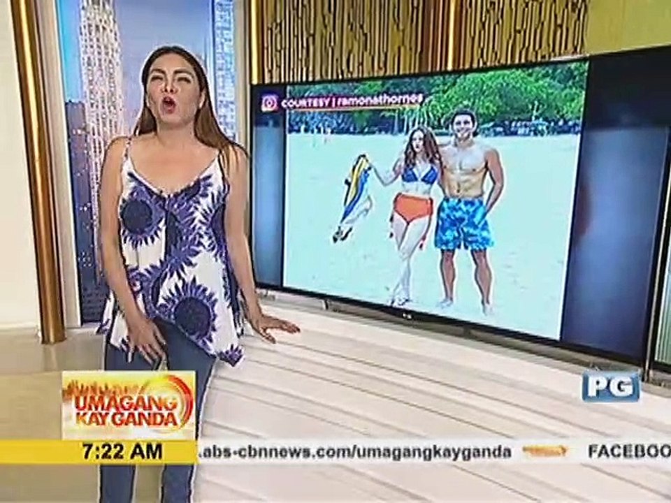 Gerald Anderson at Arci Muñoz, hot na hot sa beach