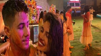 Nick Jonas Celebrates First Holi with Priyanka Chopra