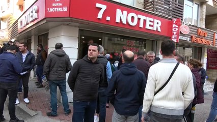 Bursa'da nöbetçi noterlerde hafta sonu yoğunluğu