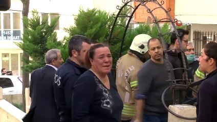 Annesi dumanlar arasında kalan kadının feryadı: 'Beni bırakma anne'