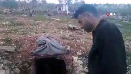 - İdlip’ten kaçan Suriyeliler mağarada yaşıyor