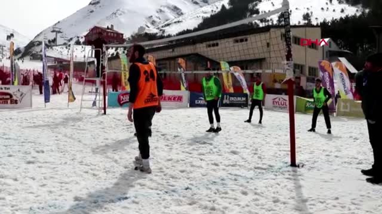 Spor palandöken'de kar voleybolu turnuvası