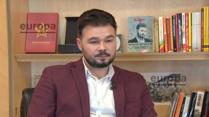 Gabriel Rufián no aclara si ERC apoyará el suplicatorio de Borrás.