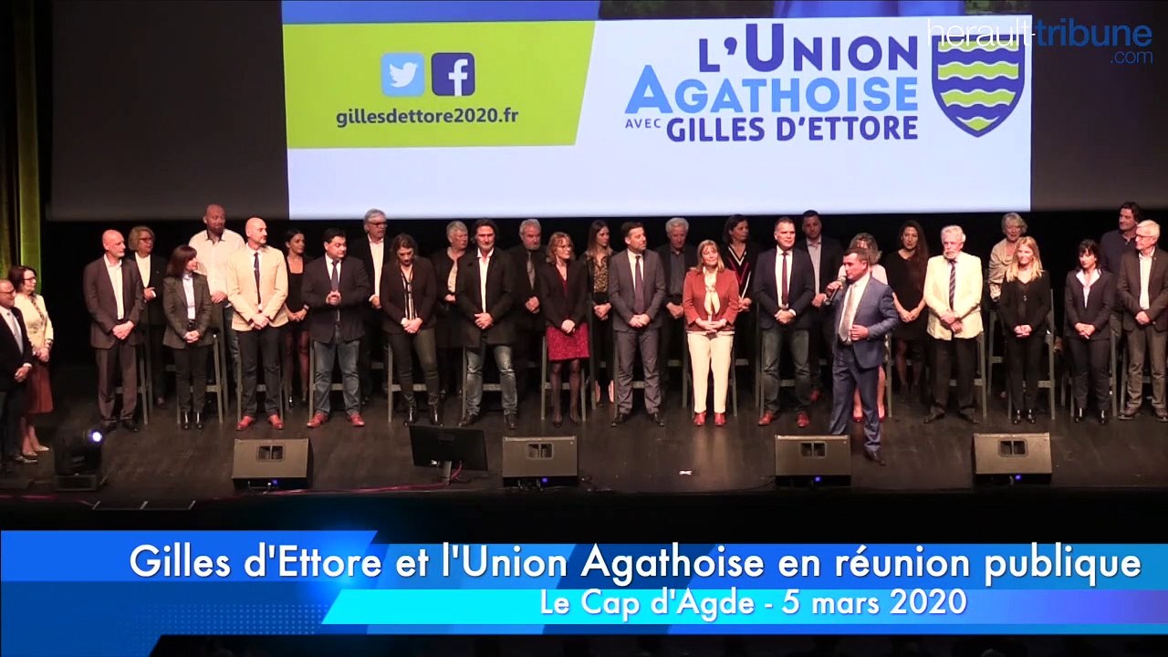 AGDE POLITIQUE - Gilles d'Ettore et l'Union agathoise en réunion publique  partie 2 les projets en coeur de ville