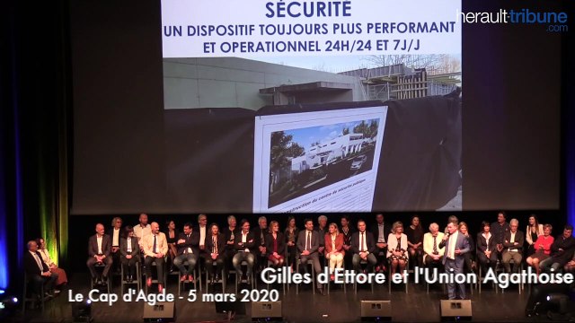 AGDE POLITIQUE - Gilles d'Ettore et l'Union agathoise en réunion publique partie 7 la sécurité et la santé