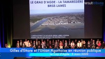 AGDE POLITIQUE - Gilles d'Ettore et l'Union agathoise en réunion publique  partie  4 - Le Grau d'Agde