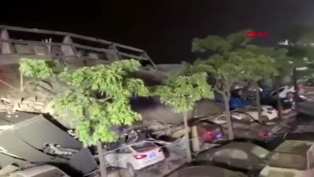 Çin'de karantina altında bulunan koronavirüs hastalarının kaldığı otel çöktü