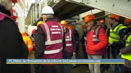 La visite de chantier de la Tribune Sud en vidéo