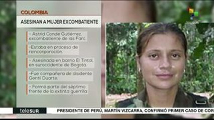Colombia: asesinan a mujer excombatiente de las FARC