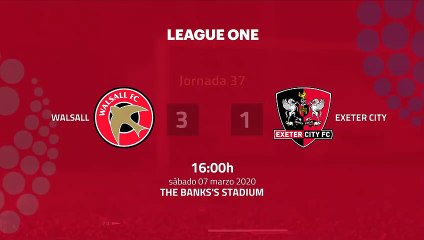 Resumen partido entre Walsall y Exeter City Jornada 37 League Two