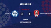 Resumen partido entre Rochdale y Rotherham United Jornada 37 League One