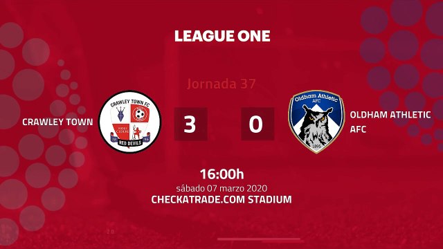 Resumen partido entre Crawley Town y Oldham Athletic AFC Jornada 37 League Two