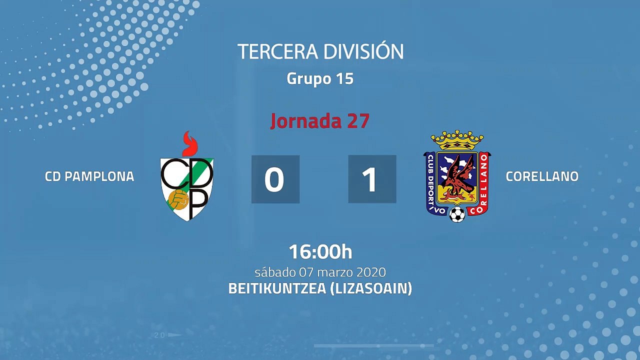 Resumen partido entre CD Pamplona y Corellano Jornada 27 Tercera División