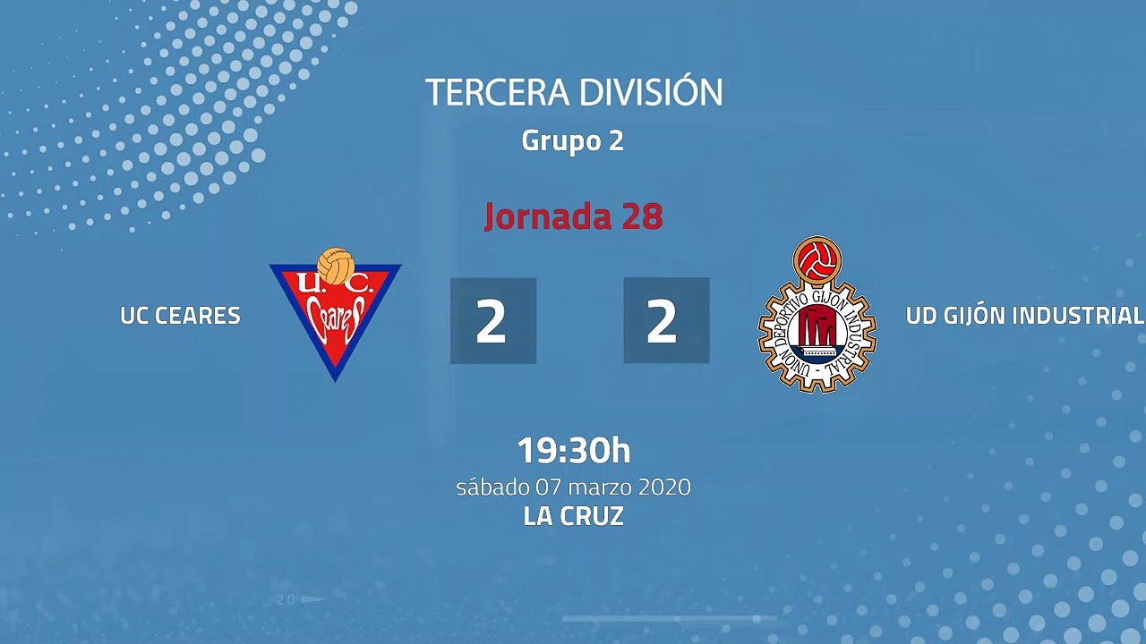 Resumen partido entre UC Ceares y UD Gijón Industrial Jornada 28 Tercera División