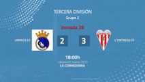 Resumen partido entre Urraca CF y L´Entregu CF Jornada 28 Tercera División