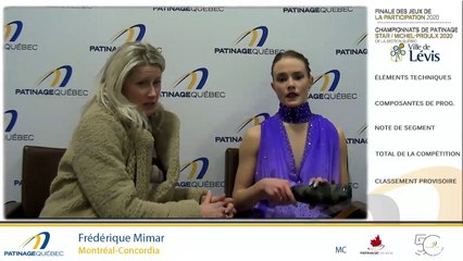 CSMP et JP 2020 - Juvénile moins de 14 ans Dames et Novice Dames