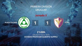 Resumen partido entre Plaza Colonia y Fénix Jornada 3 Apertura Uruguay