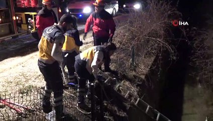 Bolu’da, sulama kanalına düşen yaşlı adamı itfaiye kurtardı