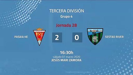 Resumen partido entre Pasaia KE y Sestao River Jornada 28 Tercera División