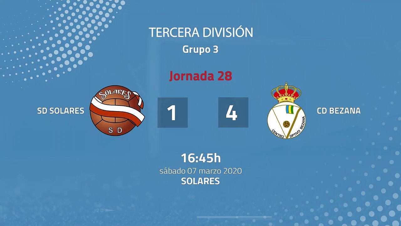 Resumen partido entre SD Solares y CD Bezana Jornada 28 Tercera División