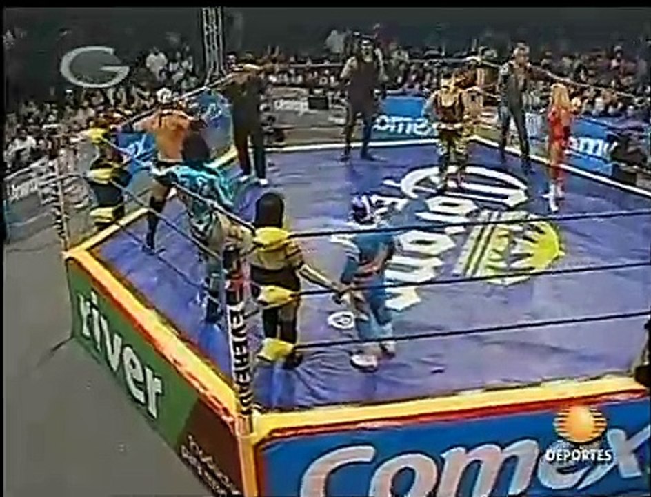 AAA Sin Limite 2009.08.17  Tehuacan - Match #01 Cynthia Moreno, May Flowers, Mini Abismo Negro & Ozz vs. El Elegido, Mari Apache, Mascarita Divina & Pimpinela Escarlata