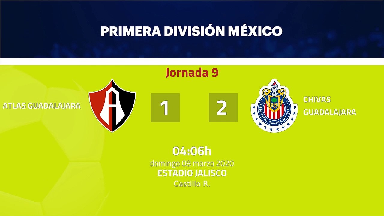 Resumen partido entre Atlas Guadalajara y Chivas Guadalajara Jornada 9 Liga MX - Clausura