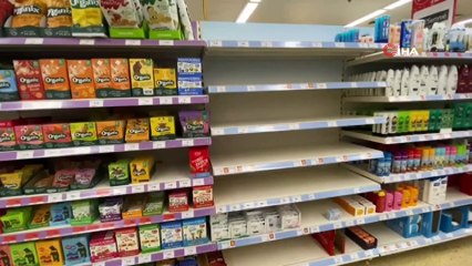- Londra'da marketlerde sağlık ve temizlik ürünü rafları boşaldı