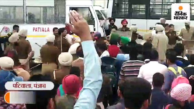मोती महल का घेराव करने जा रहे बेरोजगारों पर पुलिस ने भांजी लाठियां