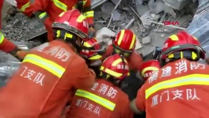 Çin'de çöken otelden 49 kişi kurtarıldı