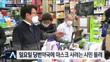 5부제 앞두고 약국 앞 긴 줄…주말 잊은 ‘마스크 유랑’