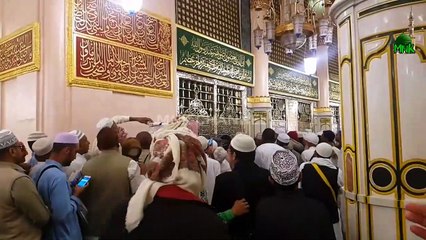 Roza e Rasool Allah ki Ziyarat - Madina Manawara - الدخول إلى روضة المختار صلى الله عليه وسلم