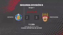 Resumen partido entre Getafe B y Pontevedra Jornada 28 Segunda División B