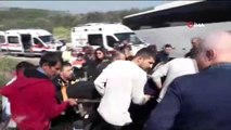 Gezi dönüşü otobüs kazası: Çok sayıda yaralı var