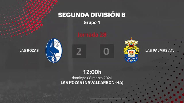 Resumen partido entre Las Rozas y Las Palmas At. Jornada 28 Segunda División B