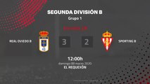 Resumen partido entre Real Oviedo B y Sporting B Jornada 28 Segunda División B