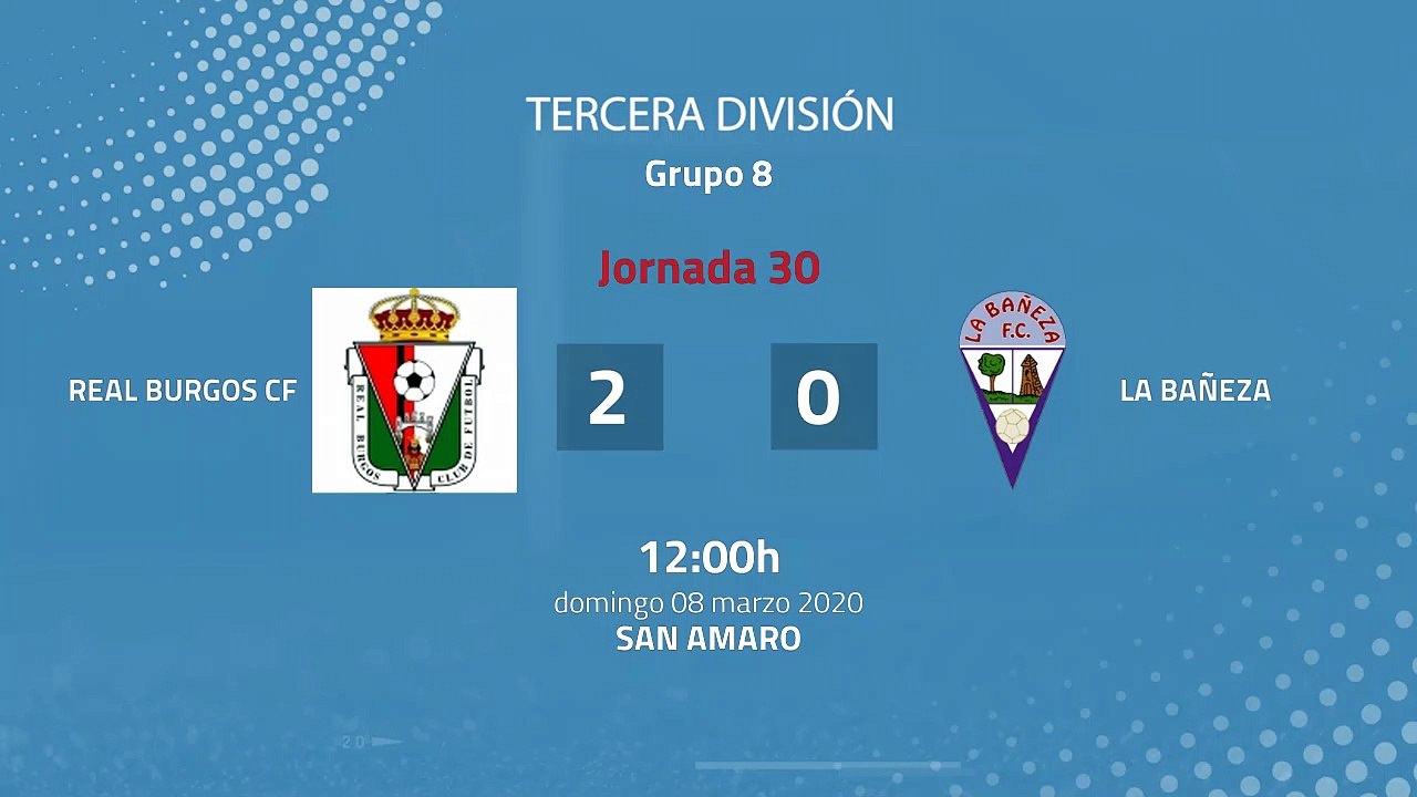 Resumen partido entre Real Burgos CF y La Bañeza Jornada 30 Tercera División