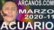 ACUARIO MARZO 2020 ARCANOS.COM - Horóscopo 8 al 14 de marzo de 2020 - Semana 11