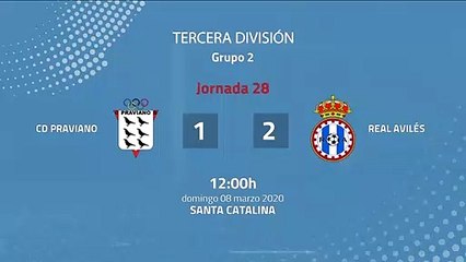 Resumen partido entre CD Praviano y Real Avilés Jornada 28 Tercera División