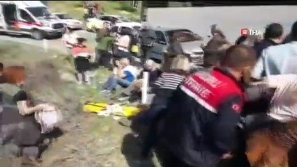 Gezi dönüşü otobüs kazası: Çok sayıda yaralı var