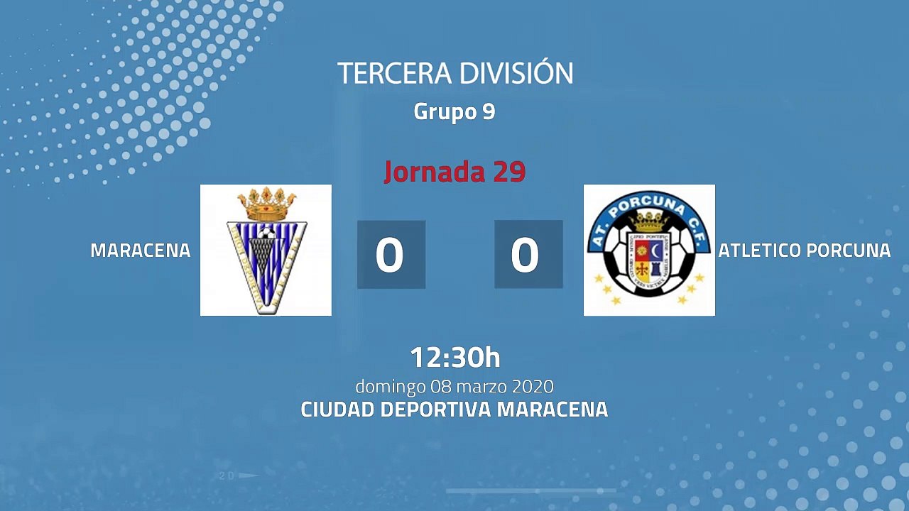 Resumen partido entre Maracena y Atletico Porcuna Jornada 29 Tercera División