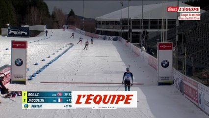 L'arrivée de la mass start remportée par Johannes Boe - Biathlon - CM (H)