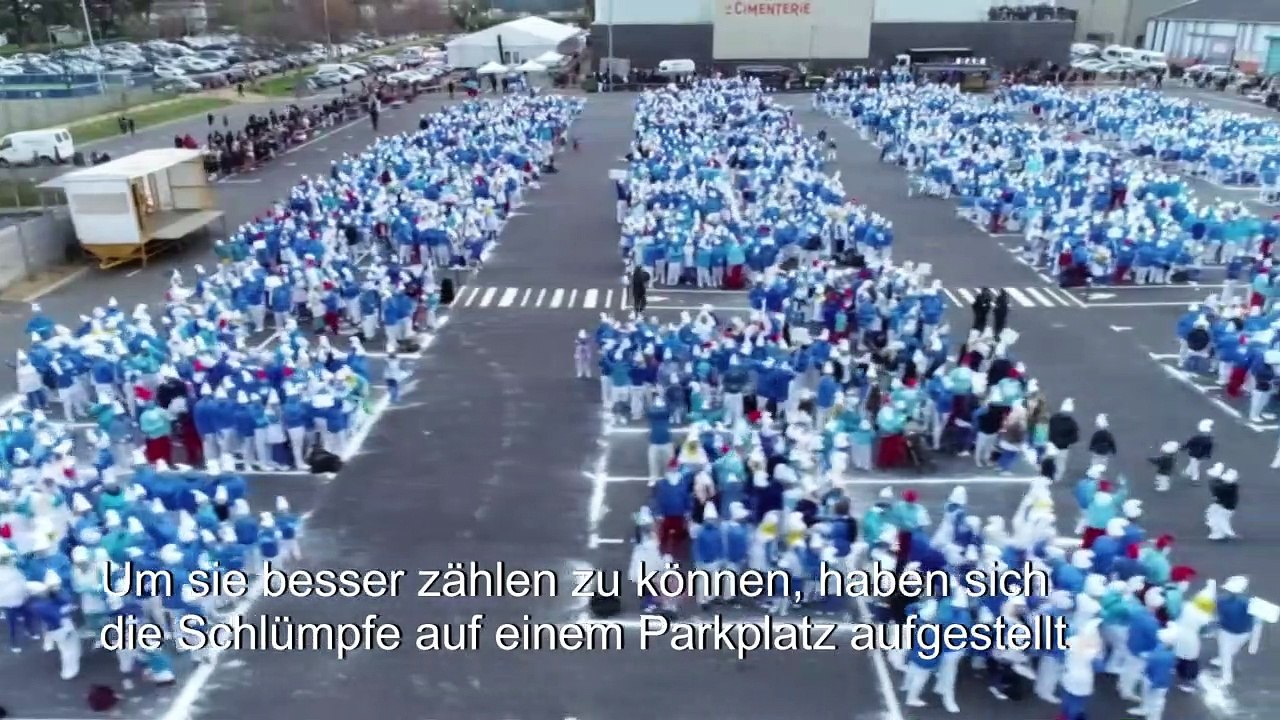 3500 Schlümpfe: Franzosen brechen Rekord aus Deutschland