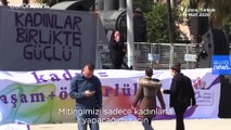 Adana'da düzenlenen 8 Mart Kadınlar Günü mitingine erkekler alınmadı