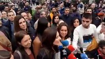 Abucheos a Ciudadanos durante el canutazo de Lorena Roldán en el 8M en Madrid